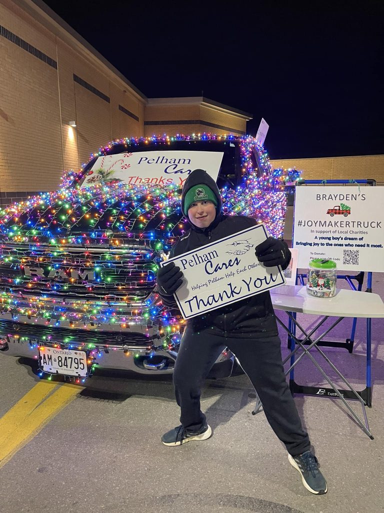 Brayden's Joymaker truck lights up Niagara while raising funds for Pelham Cares