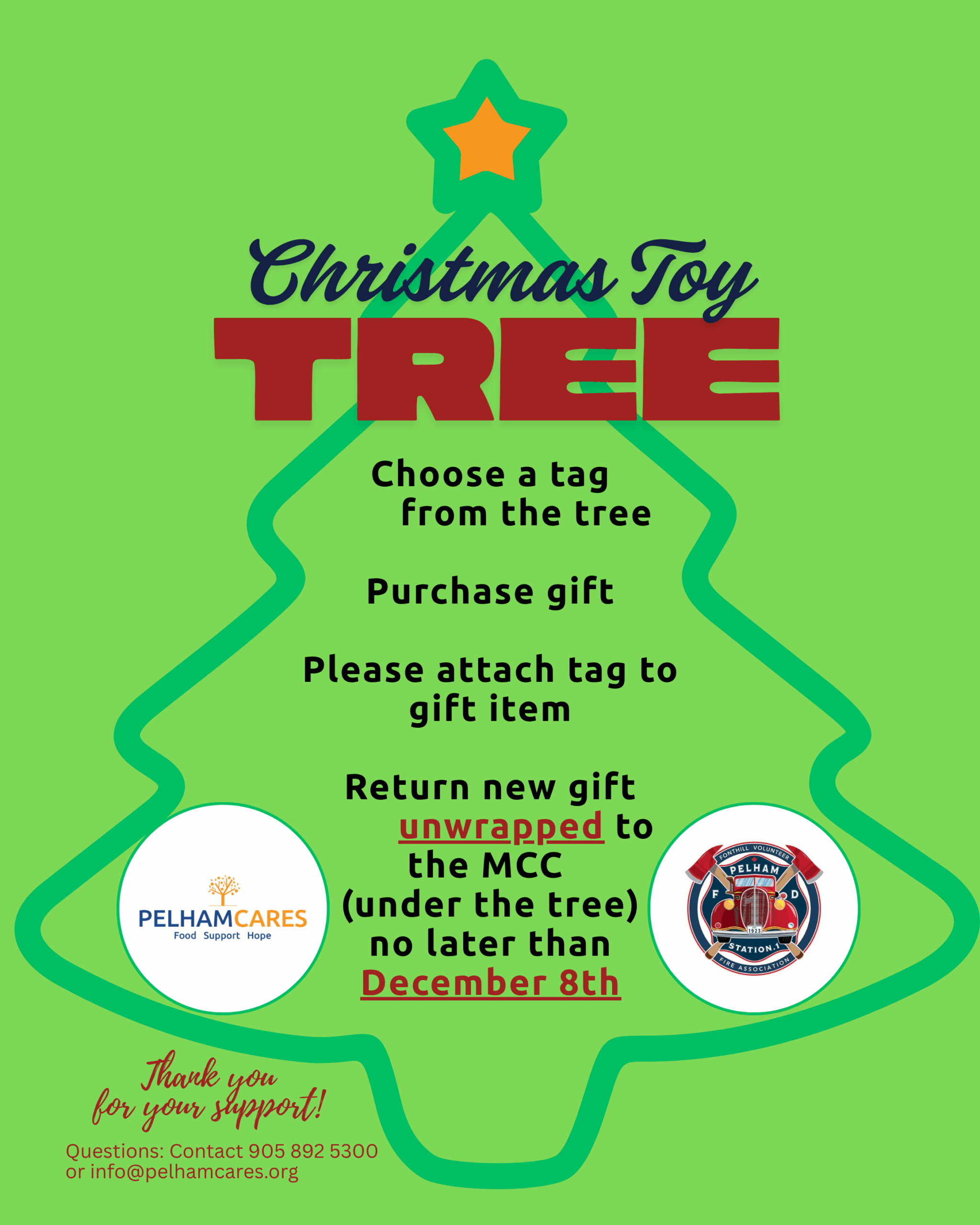 Pelham Cares Christmas Toy Tree